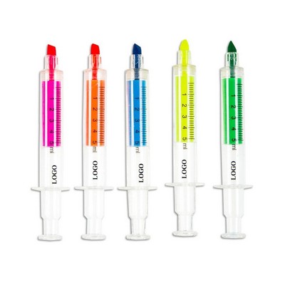 Syringe Pen Highlighter Combo