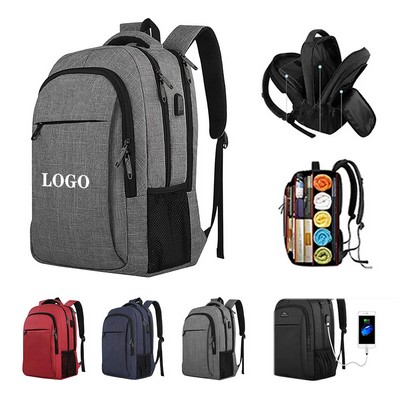 Anti-Theft Laptop Backpack with USB Charging