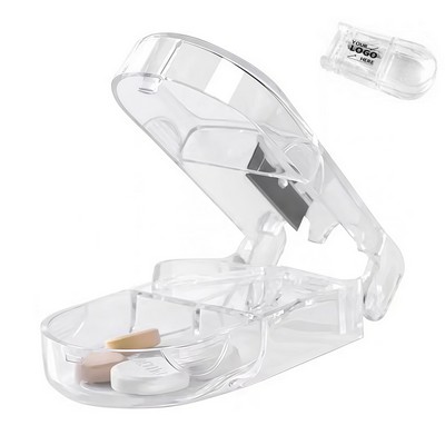 Pill Cutter Portable Tablet Splitter Box