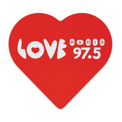 Microfiber Heart Cleaning Cloth w/Pad Printing