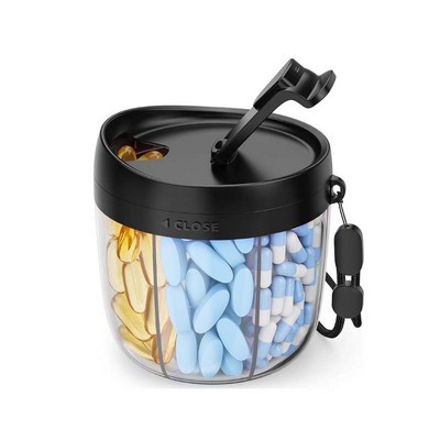 Cute Pill Dispenser with 7 Large Compartments
