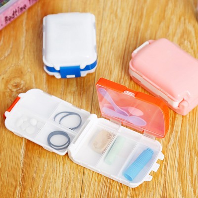 3 Layers Travel Pill Organizer Box with 8 Compartments