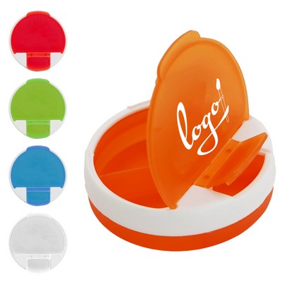 4 Cases Round Pill Box